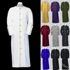 Mandylandy Church Priest Trench Trench Veste Cassock Clergé Robe Prédicateur Men Liturgical Stand Collier Single Ministre Choir Men7761150