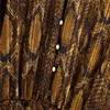 ZA Animal Imprimer Robe en mousseline rétro Robe en mousseline haute Haute manches longues à manches longues Robes de fête à la manches longues Femme cueillie Hem Ranger Mini robe 210602
