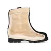 أحذية Cninesd Women Winter Flock Female Mid-Calf Shoes Pink Snow Plush Botas Mujer for