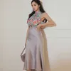 summer 2 Pieces Set Women's Sleeveless Print Tops + Irregular Mermaid Skirts Korean Chic Office Lady Suit 210531