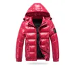 New Man Glossy Down Parkas Fashion Trend Couples Thicken Zipper Hooded Puffer Coats Designer Winter Male Luxury Bread Warm Puff Jackets