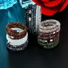Ravimour Trendy Strand Bracelet for Women Men Jewelry Crystal Charms Bracelets & Bangles Costume Cuff Wristband Bijoux Femme New Q0719