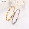 Oufei Stainless Steel Jewelry Woman Cuff Bracelet Bangles for Women Fashion Jewelry Accessories Q0719