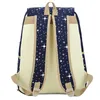 3 pcs Sacos da escola de lona mochilas escolares para meninas estudante schoolbag estrela impressão estilo faculdade mochila feminina x0529