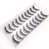 10 paren/set 3D faux nerts wimpers pluizige zacht pispy volume natuurlijke lange valse wimpers herbruikbare nep wimperuitbreiding make -upgereedschap