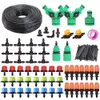 5-50m Système d'irrigation goutte à goutte de jardin 1/4 '' Kits d'arrosage automatique Goutteur réglable à 8 trous avec arroseur de refroidissement par brumisation par pulvérisation 210610