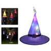 Chapeaux de fête Halloween décoration chapeau de sorcière lumières LED pour enfants décor extérieur arbre suspendu ornement 1508449