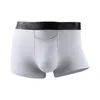 Underpants Men Sexy Transparent Penis Ice Silk Underwear -style Separation Solid Color Boxer Trousers Breathable Student Pants