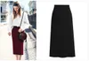 Lugentolo Women's Elegant Skirt Sexy Slim Hip OL Autumn And Winter Solid Color Large Size Casual Simple Female Long Cozy Skirts