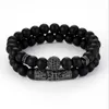 Unid/set conjunto de pulsera de cuentas de perlas de ojo de tigre Natural, joyería para hombres y mujeres, material elástico accesorios de correa de muñeca regalo GC203