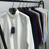 Men's Long Sleeve Shirt polo High quality Pure color Casual Solid Regular fit cotton Business Dress Shirt black white pink navy blue green size S-2xl