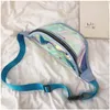 Belts 2021 Fashion Belt Bum Bag Waterproof Transparent Clear Punk Holographic Fanny Pack Laser Waist For Women