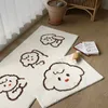 Ins Rolig Rug Nordic Bedroom Matta Furry Mat Cartoon Mjukt golvmatta Vardagsrum Soffa sida Mattor Non-Slip Badrum Dörrmatta Influensa 220301