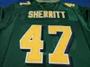 UF CHEN37 Custom Men Youth Women Vintage Edmonton Eskimos #47 J. C. Sherritt Football Jersey Size S-5XL eller Custom något namn eller nummer Jersey