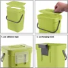 Настенные складные отходы Bin кухонный шкаф висит мусорное ведро для живой комнаты дверной мусорный автомобиль для хранения ведра для хранения автомобиля HOME DUSTBIN 210728