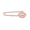 Mulheres Cristal Crown Brooch Fato Lapela Pin Prata Ouro RoseGold Moda Jóias Acessórios Para Pessoas De Presente