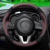 Coprivolante per auto in vera pelle fai da te cucito a mano per Mazda 3 CX-3 2016 CX-5 CX5 Atenza 2014