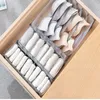 Katlanabilir saklama kutuları iç çamaşırı sutyen külot çorap organizatör depolanmış kutu çekmecesi dolap eşarpları organizatörler naylon örgü bölücü çanta 6370461