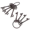 1set Чугунные Ключные кольца Орнаменты Heavy Duty Metal Keys Change Rustic Скелет Античный Бар / Главная / Ресторан Декор Стены Винтаж 211108