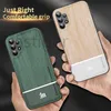 Bionic Wood Grain Phone Case dla Samsung A32 A42 A50 A72 4G 5G A20 A50 A75 A10 A31 A31 A71 A81 A91 A12 Ultra-cienki samochód Magnetyczny Wspornik Ring Bracket Anti-Fall Cover