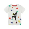 Springende meter zomer ijs print katoen jongens meisjes t-shirts verkopen baby kleding korte mouw kinderen tops 210529