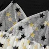Summer Toddler Girl Lace Stars Splice Dress 210528