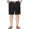 Vrijjarige casual shorts losse katoen dunne mannen pak korte broek zomer papa kleding merk effen kleur shorts plus size 28-40 H1210
