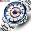 CURREN Hommes Montres Top Marque De Luxe De Mode Quartz Hommes Montre En Acier Étanche Sport Homme Montre-Bracelet Horloge Relogio Masculino 210517