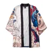 Etniska kläder vårpar kvinnor män japanska tryckt kimono kläder yukata manlig samurai kostym haori obi strand cardigan streetwear