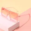 Dzieci oversize podłużne okulary przeciwsłoneczne Moda chłopców i dziewcząt okulary duże oczy ramki z kwadratowymi obiektywami 6 kolorów hurtownie