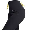 Cuhakci mulheres lápis calças de treino alta cintura sexy zipper top preto botão magro decoração venda leggings 211204