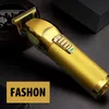 Novo 8148 Powerful Magic Metal Hair Clipper USB Electric Razor Men Steel Head Shaver Hair Salon or Home Trimmer Gold276n