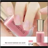 Esmalte de uñas gelatina subtransparente barniz translúcido laca transparente de secado rápido 10Ml caramelo Color desnudo protección del medio ambiente N2Jmx Qkw0V