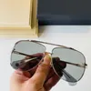 Bovenste vierkante zonnebrillen Fashion Ladys Designer Gold Glasses Nieuwe hoogwaardige zon Glaasse metalen frames Grijze gradiëntlens 62 mm met doos 325q