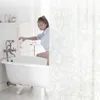 Ретро облако шаблон душевая занавеска простая ванна шторы Peva полупрозрачный белый водонепроницаемый пресс-формы для ванной комнаты подарки ванной комнаты Dropshipping 210402