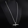 Pendant Necklaces Fashion Choker For Women Gun Crystal Rhinestone Chain Necklace Men Punk Chains Jewelry 2022 Gift