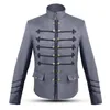 Giacche da uomo Steampunk Stile Gotico Victorian Cappotto Militare Militare Gancio Giacca Giacca Blazer Suit Band Band Collar Ricamo per uomo 2O4D