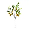 1pc 60cmシミュレーション緑の植物人工フルーツ偽の花卸売イエローベリーシミュレーションレモンフルーツツリーブランチ
