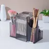 Förvaringslådor Bins Acrylic Multifunktionell Container Kosmetisk Makeup Bomullsplatta Arrangör Smyckeskrin Hållare