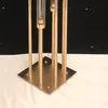 Ljusstakare metall Candelabra Road Lead Table Centerpiece Gold Candelabrum Stand Pillar Candlest för bröllop 8 huvuden 10 HEA246P