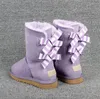 2021 Hot Sell fashion AUSU 3280 ribbon bow women snow boots sheepskin warm boots free transport