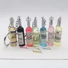 Harts Beer Wine Bottle Cute Novelty Keychain Jewelry Ous Color for Women Men bilväska Keyring Pendant Acctions Wedding Party9168519