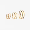 Cor dourada pequena aro dangle candelabro círculo de aço inoxidável brando redondo huggies para mulheres homens anel de orelha ósso fivela moda jóias 25mm