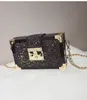 Clutch Bag Female Mini Small Party Wedding Purse Chain Shoulder Luxury Gradient Color Sequin Box Shape Messenger ZD1757