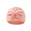 Caps & Hats Baby Autumn And Winter Warm Knitted Hat Born Solid Color Bowknot Acrylic 0-3 Years Accessories