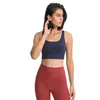 L-2024 Buttery-Soft Sports Bra Classic Yoga Bra Skin-friendly Women Brassiere Fashion Tops Sexy Cross Strap Tank Lady Underwear Fitness Vest with Removable Cups