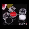 Drop Livraison 2021 Boîtes d'emballage de bijoux Porte-bague Boucle d'oreille Affichage Acrylique Transparent Emballage de mariage Boîte de rangement Cas Cypn1