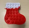 Kinder Weihnachtsgeschenk Fidget Bag Geldbörsen Weihnachtsgeschenk Strumpf Socke Weihnachtsmütze Fäustling Handschuhform Blase Popper Geldbörse Reißverschlusstaschen sensorisches Silikon Poo-its Puzzle G96I6OL