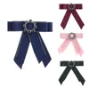 Pins, Brooches Match-Right Woman & Man Long Ribbon Big Bowknot Shirt's Bow Tie Pins Collar Brooch Accessories Fashion Jewelry SP252