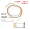 Trendy Alien Pearl Chain Splicing Multilayer Necklace for Women Girl Vintage Coin Portrait Pendant Necklaces Party Jewelry Y04206496131